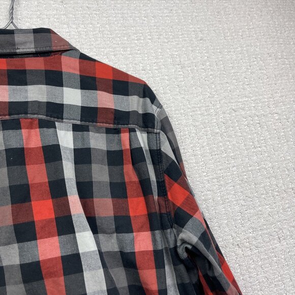 44mm Shirt Mens XL Black / Red Button Up Cotton Cowboy Legendary Work Western - Picture 14 of 14